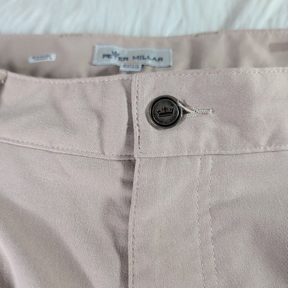 Peter Millar Khaki Chino Pants Size (35x32) Straight Leg Golf Comfort Travel - Picture 10 of 10